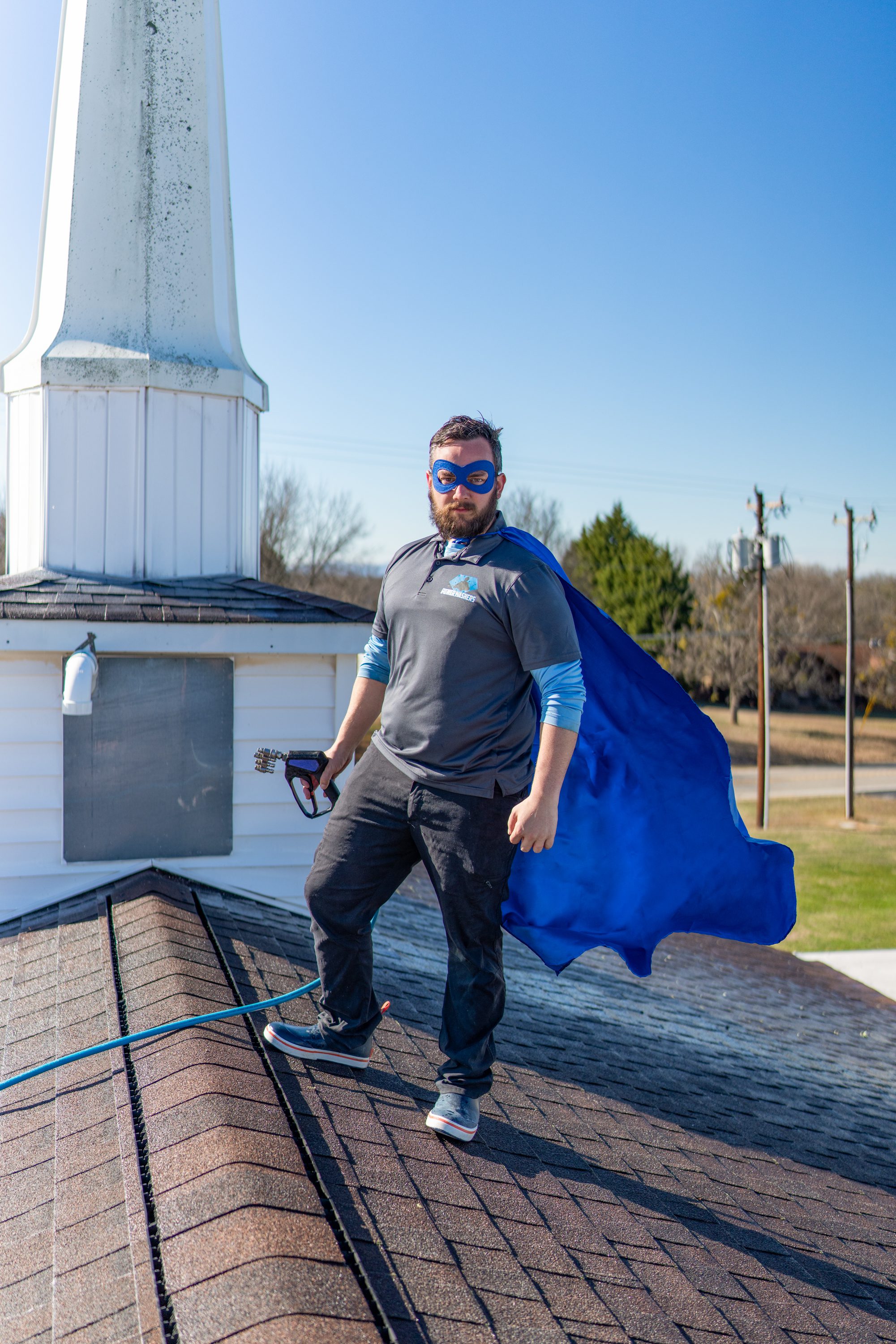 Grime fighting super hero of Upstate South Carolina, Drew Pelletier of Power Washers of Spartanburg Captured by Taylor Johnson Photography